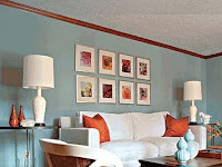 Blue Orange Living Room Decor