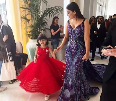 Aishwarya Rai At Cannes Film Festival With Daughter