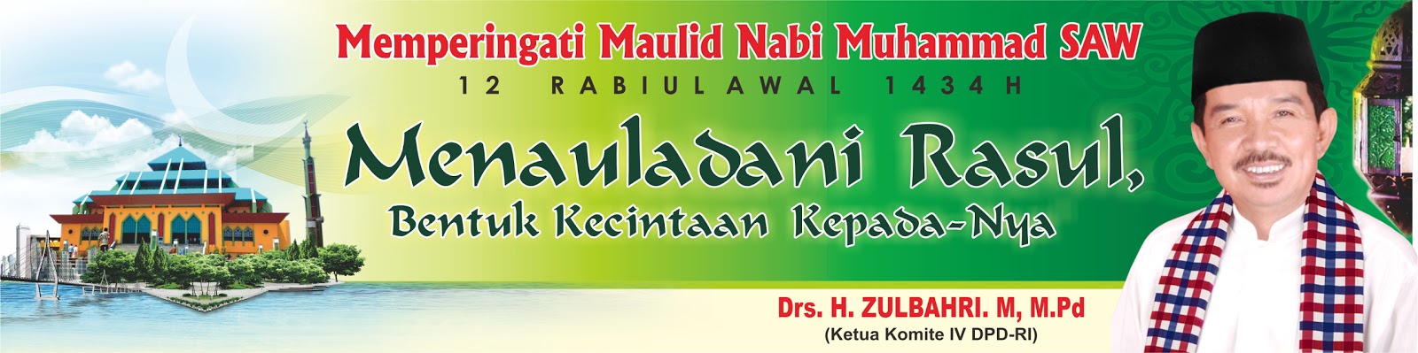 Spanduk Peringatan Maulid Nabi 2013 Contoh Desain Spanduk 