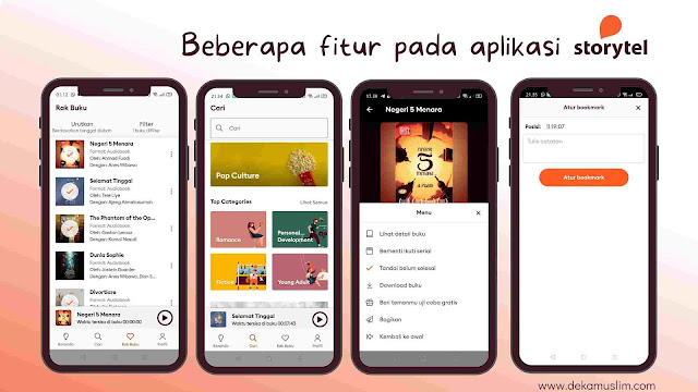 fitur pada aplikasi audiobook storytel