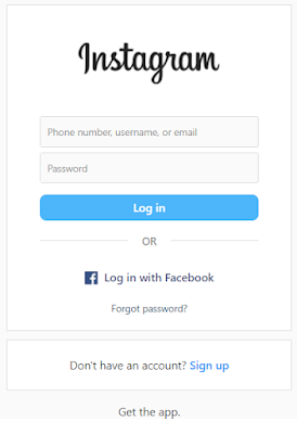 Instagram Login page snapshot