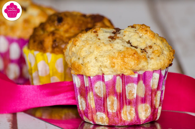 Muffins à la vanille fourrés à la pâte à tartiner choco-coco