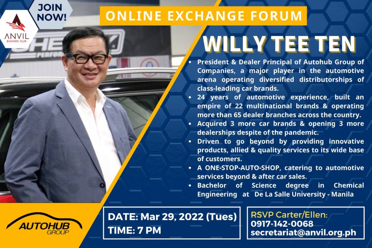 Online Exchange Forum with Willy Tee Ten event