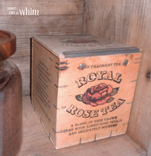 Vintage Tea Box Tea Bag Storage | Denise on a Whim
