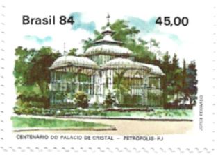 Selo Centenário do Palácio de Cristal em Petropólis