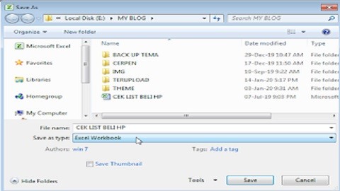 cara merubah excel ke pdf