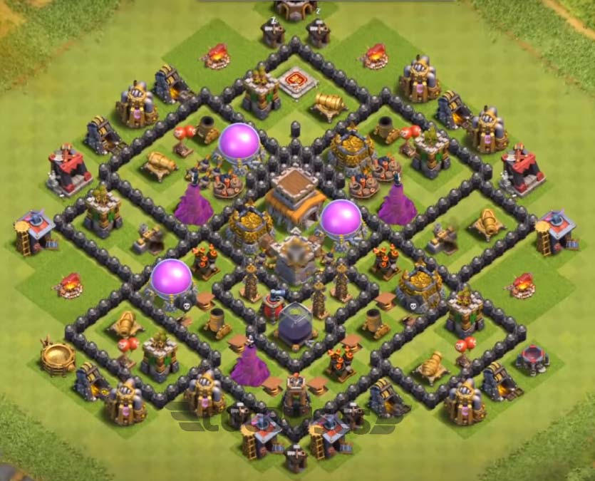 Town Hall 8 Hybrid Bases 2017(New!) Anti Everything - Mj,s ...