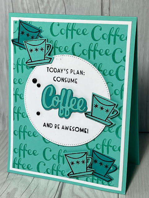Coffee-themed greeting card using Stampin' Up! Nothing's Better Than Stamp set