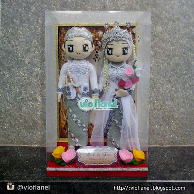 Boneka Flanel Pengantin Sunda , Jawa [mahar]