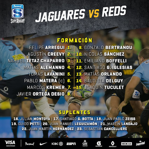 #PersonalSuperRugby#JAGvRED #JugamosTodos