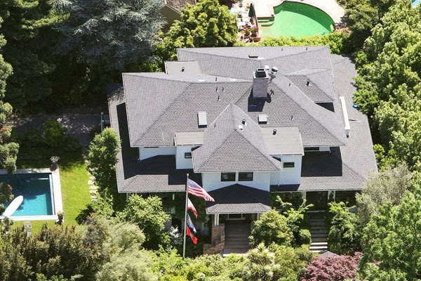 mark zuckerberg house in palo alto. Bird eye view of Mark