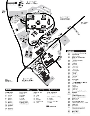 Bentley on Bentley University  Campus Map