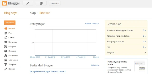 CARA SIMPLE MEMBUAT BLOG GRATIS 