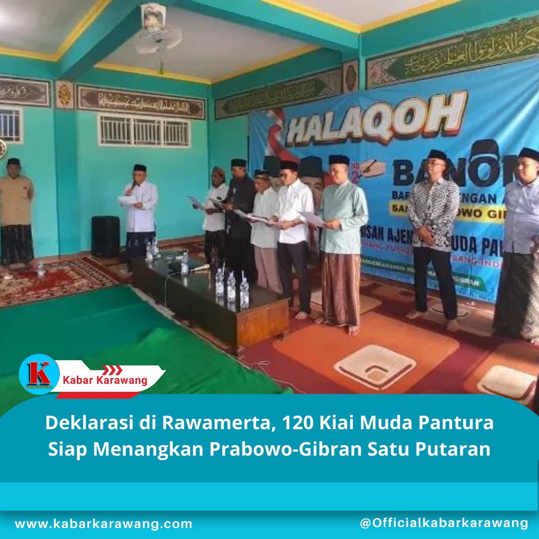 Deklarasi di Rawamerta, 120 Kiai Muda Pantura Siap Menangkan Prabowo-Gibran Satu Putaran