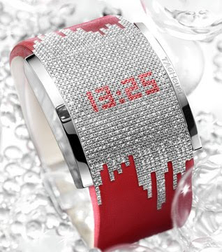 diamonds hand watch