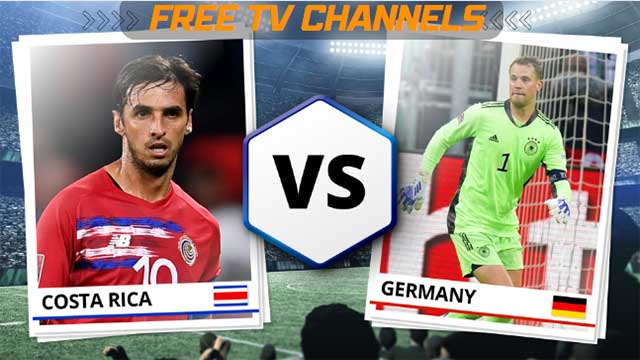 free channels broadcasting Costa Rica vs Germany match in world cup 2022