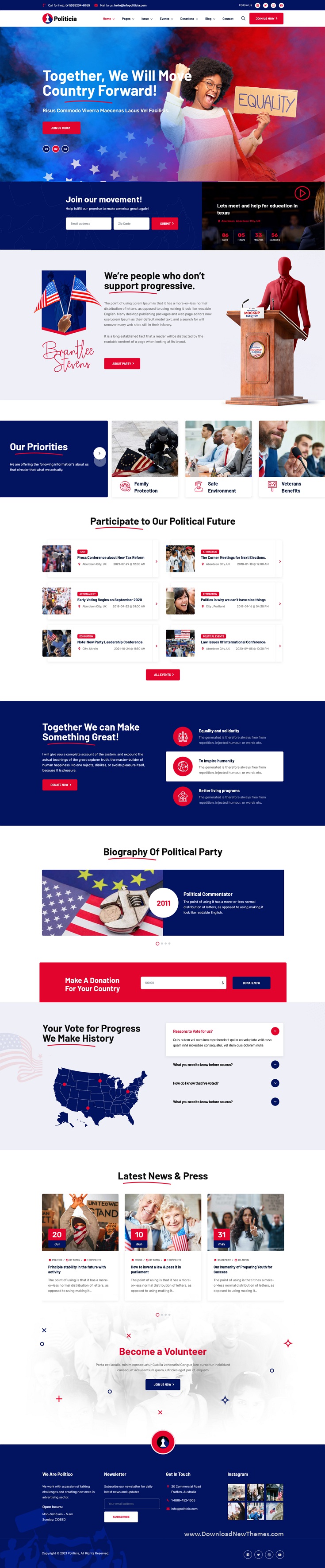 Politicia - Politician & Speaker HTML Template Review