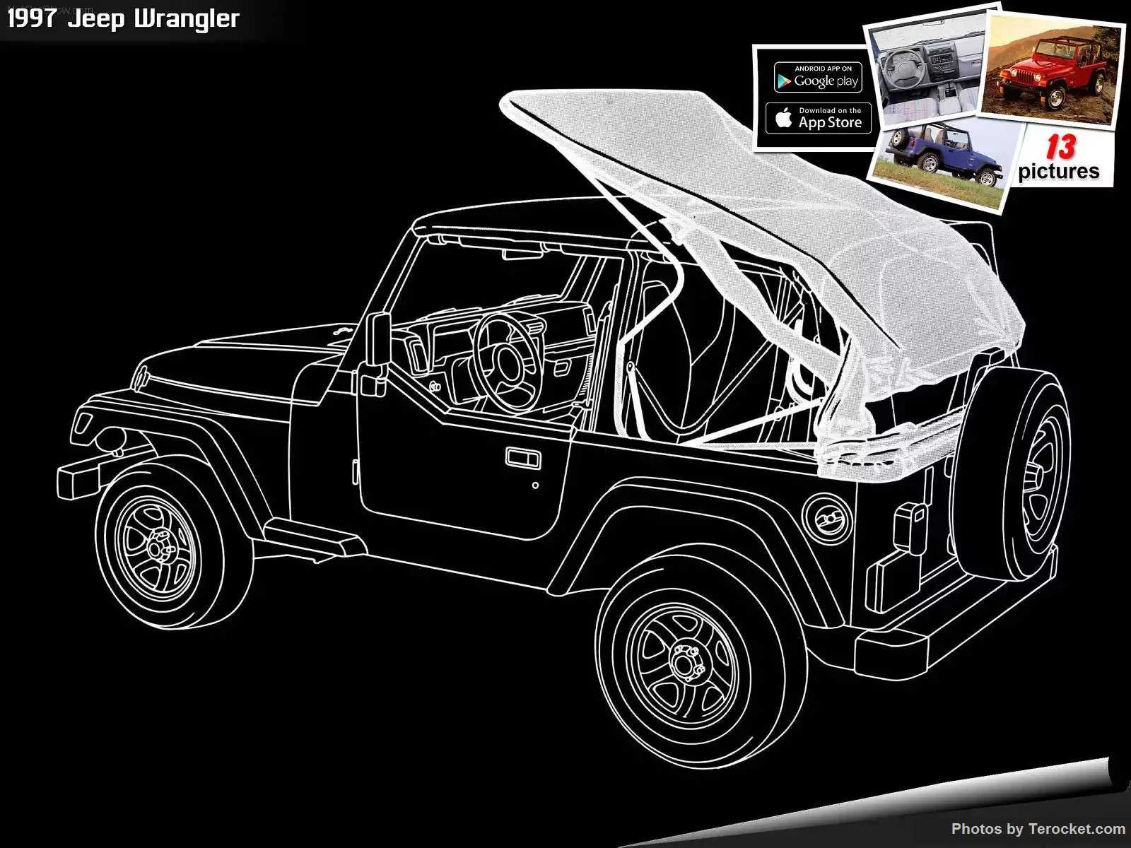 Hình ảnh xe ô tô Jeep Wrangler 1997 & nội ngoại thất