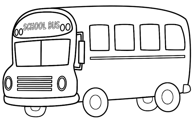 Gambar Mewarnai Bus Sekolah Anak Tk Paud