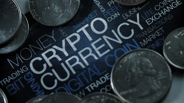 Cryptocurrency with other related search words - word cloud