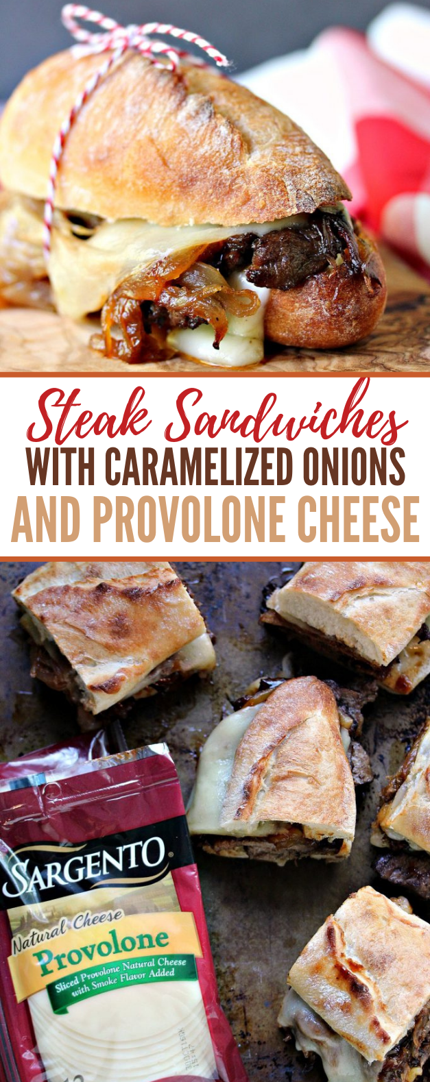 Steak Sandwiches with Caramelized Onions and Provolone Cheese #lunch #dinner #comfortfood #sandwiches #recipes