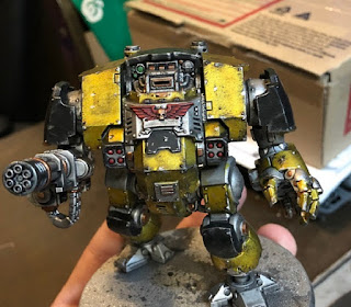 Imperial Fists 40k Dread Metallic Yellow