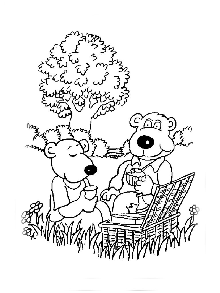 cafofodamoda: bear drinking with friends coloring pages
