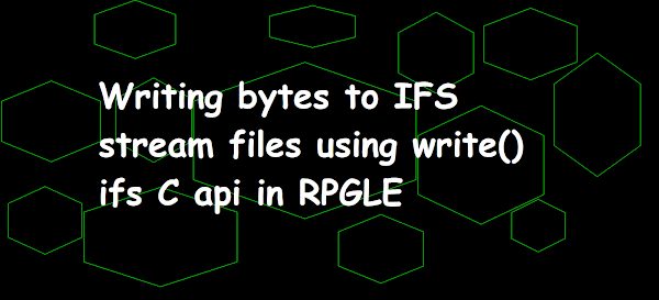Writing bytes to IFS stream files using write() ifs C api in RPGLE, write() api, write() procedure in rpgle, write() api in C, write() function in C, write bytes to ifs stream file in rpgle using write() api, isc c api write(), ibmi write() ifs api, as400 write() ifs api, as4000 write() api, how to write data in ifs file using rpgle program, open(), open() api, file descriptor, ifs stream file, writing data to ifs stream file using rpg as400 in ibmi, c apis, as400, ibmi, as400 and sql tricks, as400 tutorial, ibmi tutorial, working with if, integrated file system,Writing streams with the write() API,The write() API is used to write bytes to a stream file,UNIX-type APIs,C language prototype of write() ,RPG version of the prototype write() api,extproc,Working with the IFS in RPG IV, prototyping of write() api,The path parameter,The oflag parameter,The mode parameter, The codepage parameter,The return value of the open() API,Code snippet showing the use of the open() API,Introduction to the IFS