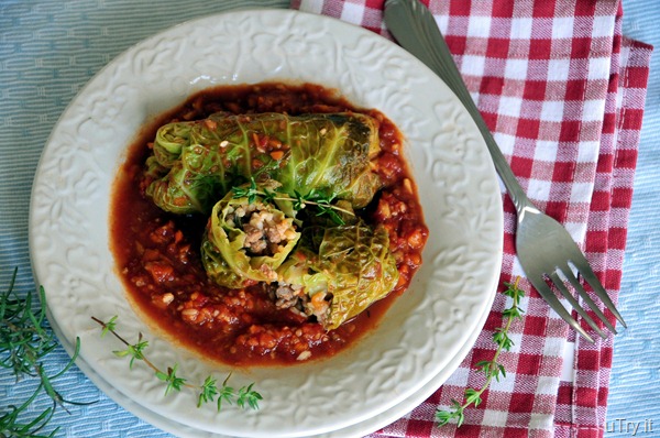 Braised Stuffed Cabbage