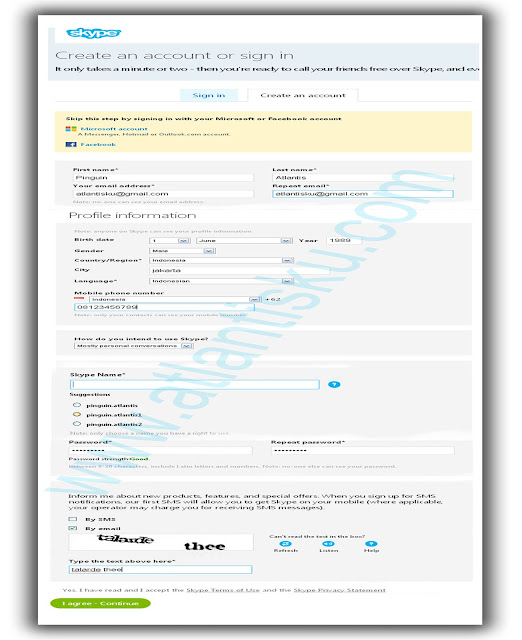 Cara Mendaftar Skype