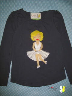 camiseta-decorada-fieltro-customizada-Marilyn