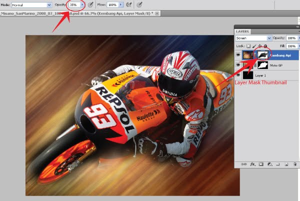 Efek Speed Lighting di Photoshop