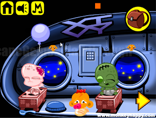 PencilKids - Monkey GO Happy Stage 463 - Zombie Babies Nursery Spaceship travelling through the Milky Way Theme