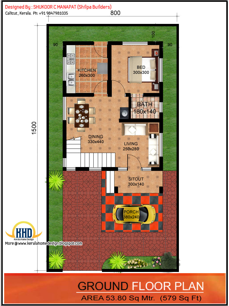 1062 Sq Ft 3 bedroom low budget  house  Indian  House  Plans 