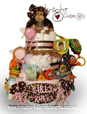 monkey diaper cakes