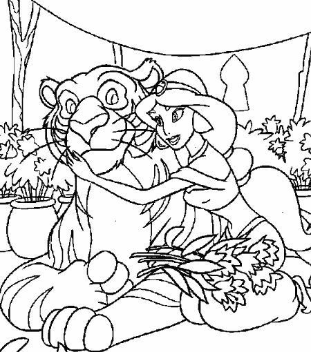 disney coloring pages jasmine. Disney Coloring Pages