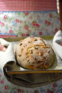 Pan de plátano y chocolate blanco