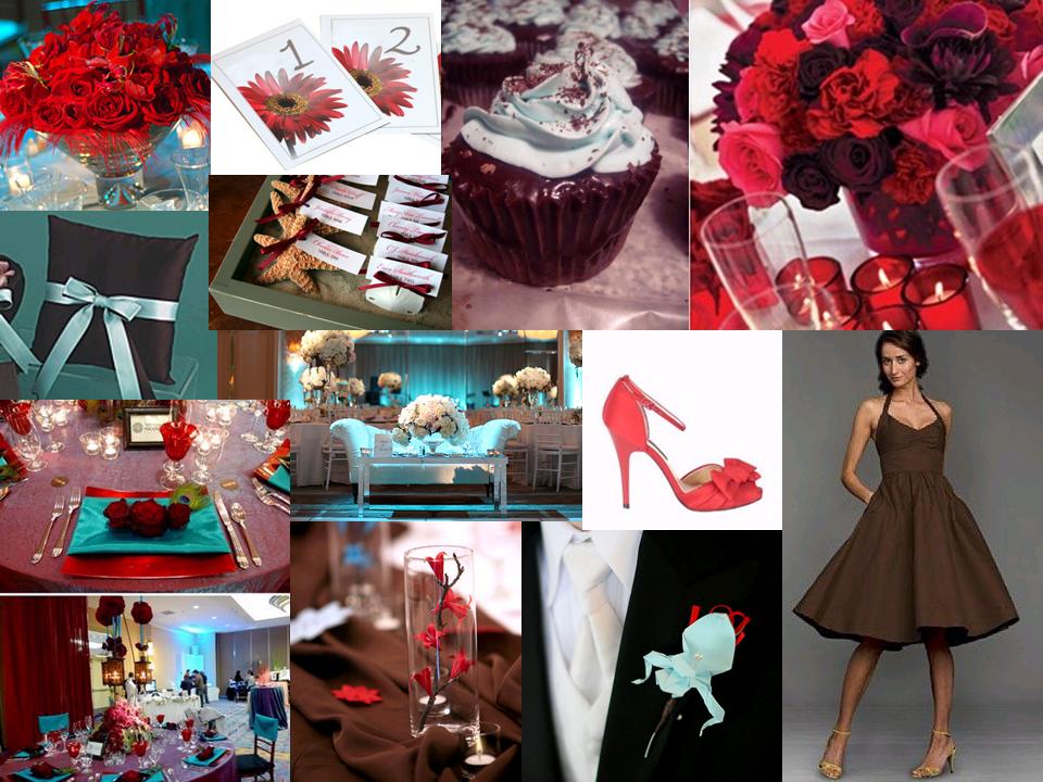 Inspiration Board Tiffany Blue and Red
