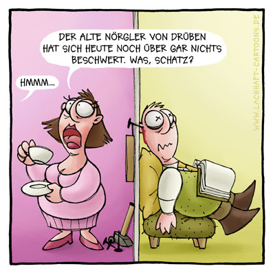 Nachbarn Bild aufhängen Nagel Wand hellhörig makaber schwarzer Humor tot Cartoon Cartoons Witze witzig witzige lustige Bildwitze Bilderwitze Comic Zeichnungen lustig Karikatur Karikaturen Illustrationen Michael Mantel lachhaft Spaß Humor