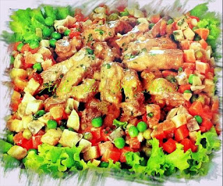 salada de frango