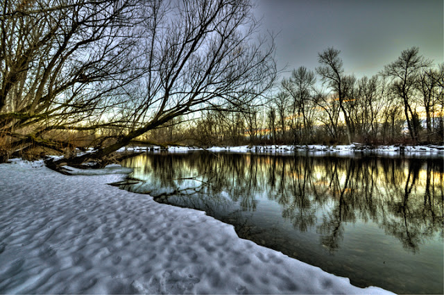 boise river winter scene