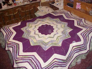 Crochet double wedding ring afghan pattern