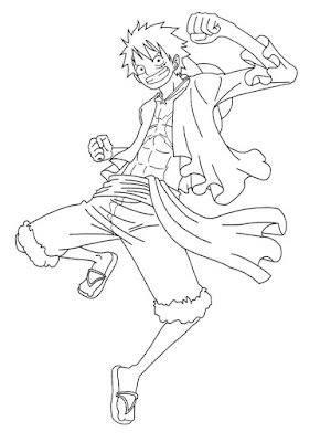 Desenho do Luffy para colorir