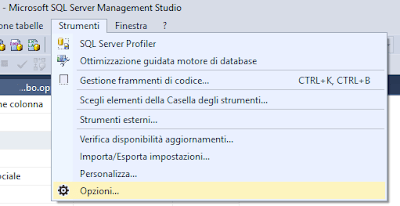 SQL Server: il salvataggio delle modifiche non è consentito