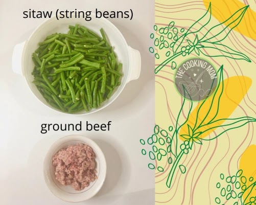 Adobong Sitaw (String Beans) ingredients