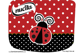 Ladybug Party Free Printable Candy Bar Nucita Labels.