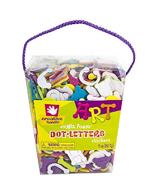 Use these foam letters to make a picture frame to earn the Purple Daisy petal