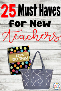 25 Must haves for new teachers: Everything new teachers need to start a new classroom.  Congratulations you've just got your first job, now let's set up that new classroom.  Here is a list of what every teacher needs.