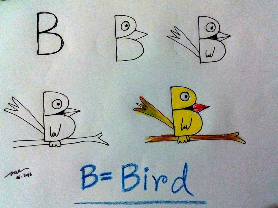 Yuk Belajar  Menggambar  Mudah dengan Huruf  Alphabet 