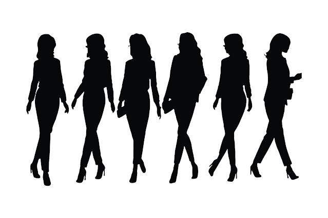 Anonymous female model collection vector free download
